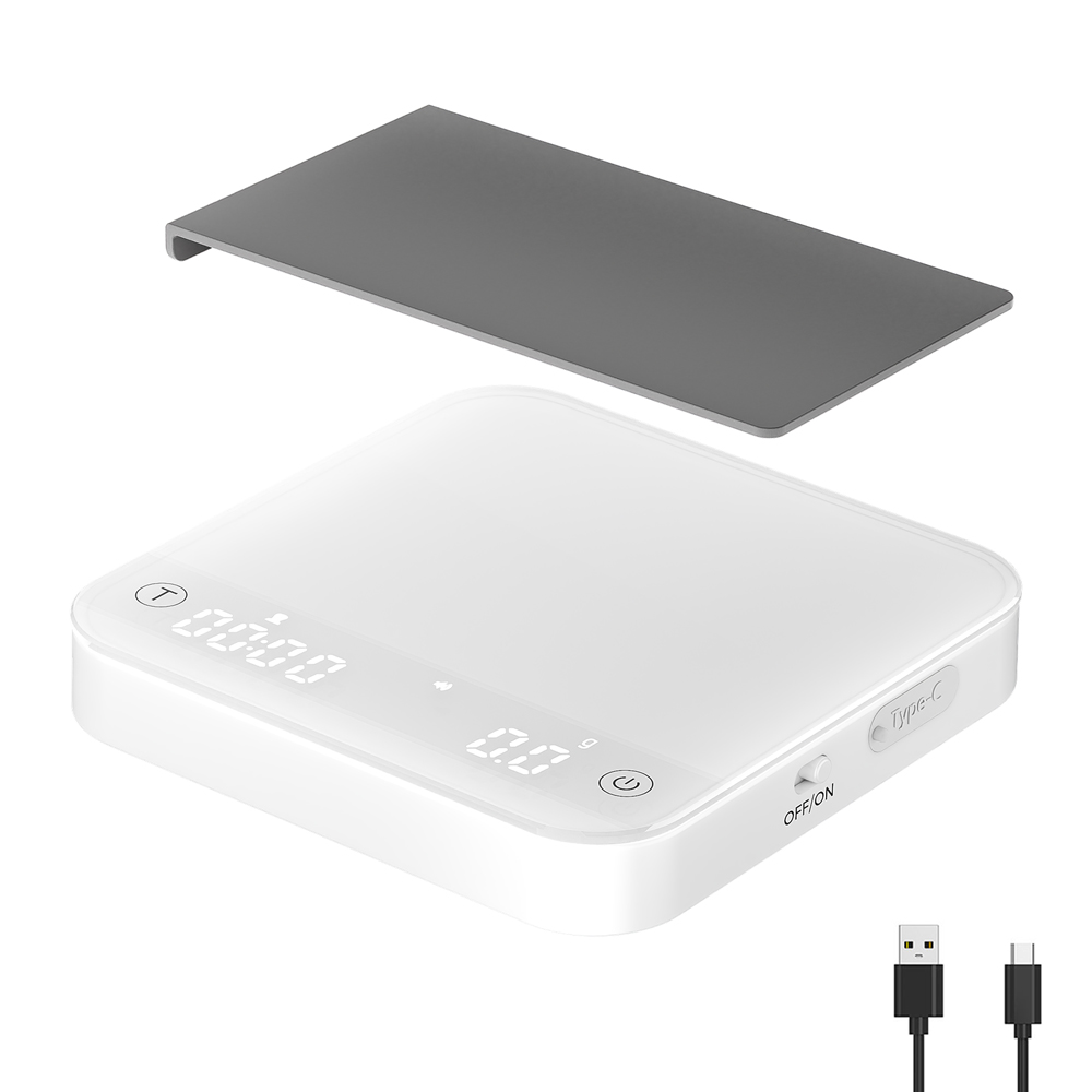 Power Bank - Draagbare koffieweegschaal 0,1g precisie 0,3g-2000g, stroomregeling