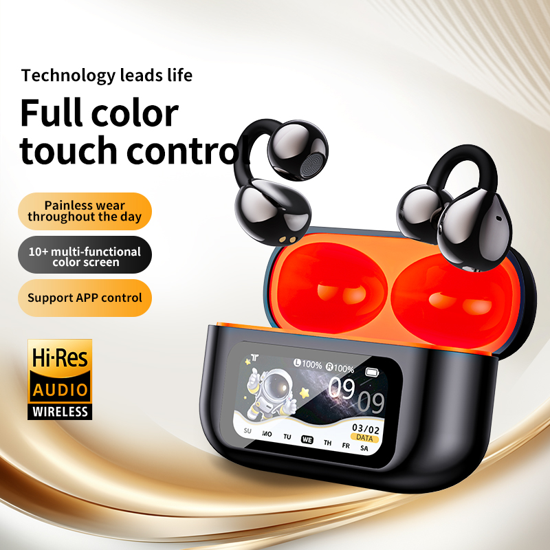 Headphones Wireless - AI-vertaalhoofdtelefoon, echte draadloze oordopjes, LED-energiedisplay, oortelefoons