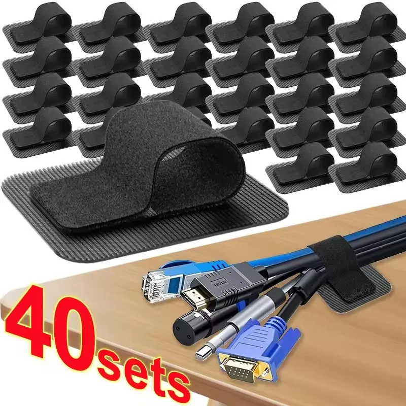 Cable Organizer - 4-40 Sets Kabelmanagement Onder Bureau Draadhouder