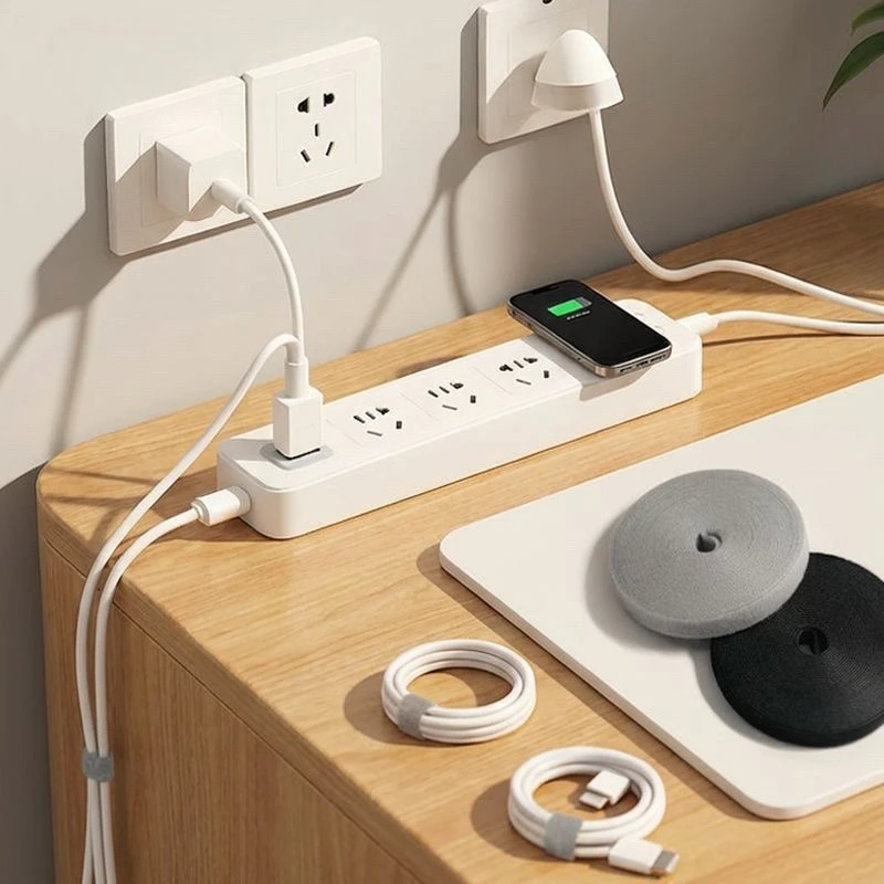 Cable Organizer - Kabelorganizer, zelfklevende bevestigingsband, klittenband, nylon, vrij
