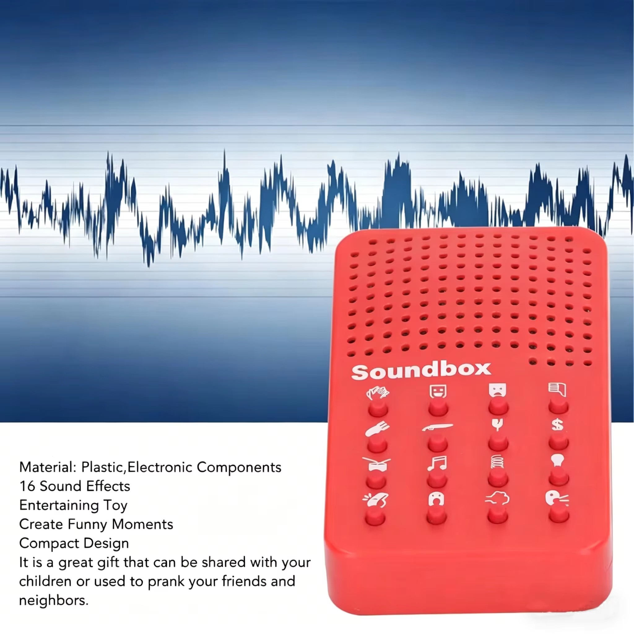 Electronics Gadgets For Gift - Compacte grappige geluidsmachine 16 geluidseffecten Elektronische